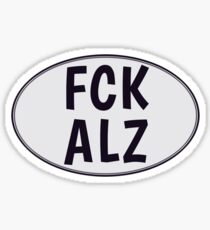 FCK ALZ Oval in Grey Sticker