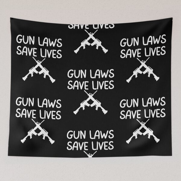 Item preview, Gun Laws Save Lives Text Design designed and sold by EarthArtDesigns.