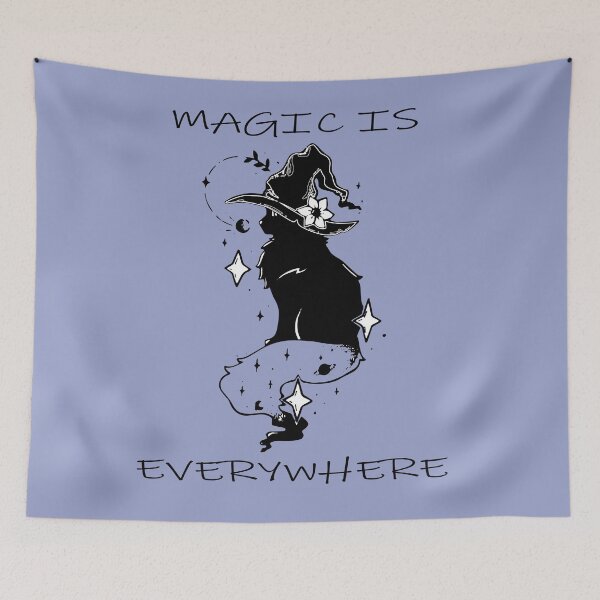Item preview, magic is everywhere kawaii witch cat, cat lovers designed and sold by XXgooddeedXX.