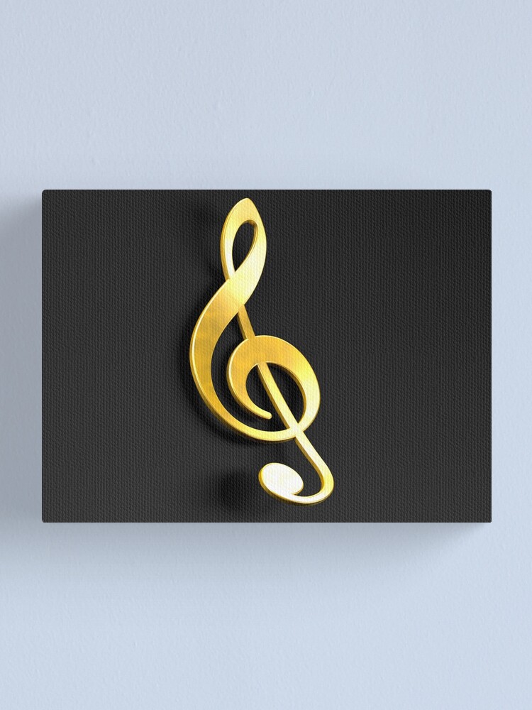 Music background. Golden musical notes on a black background. 3d  illustration.