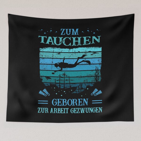 Item preview, Born to dive Forced to work divers designed and sold by Shirt-Designs.