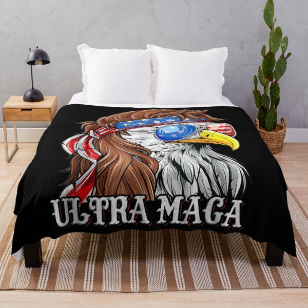 Item preview, Ultra Maga Trump ,Sunglasses Eagle Head ,USA Flag Bandana designed and sold by ClareLittel.
