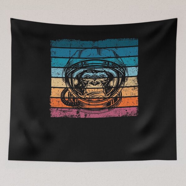 Item preview, Monkey with Astronauts Helmet Retro Vintage designed and sold by Shirt-Designs.