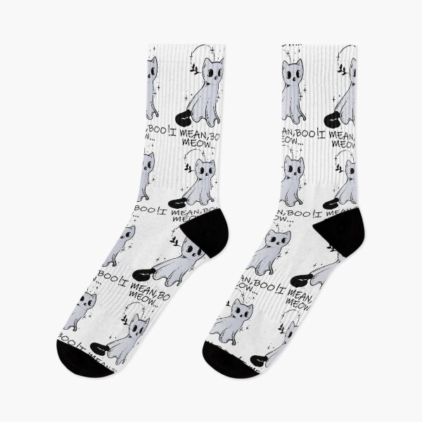 Item preview, meow i mean boo kawaii cat ghost, funny kitty designed and sold by XXgooddeedXX.