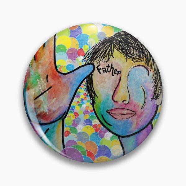 Item preview, ASL Father on Bright Bubble Background designed and sold by EloiseArt.