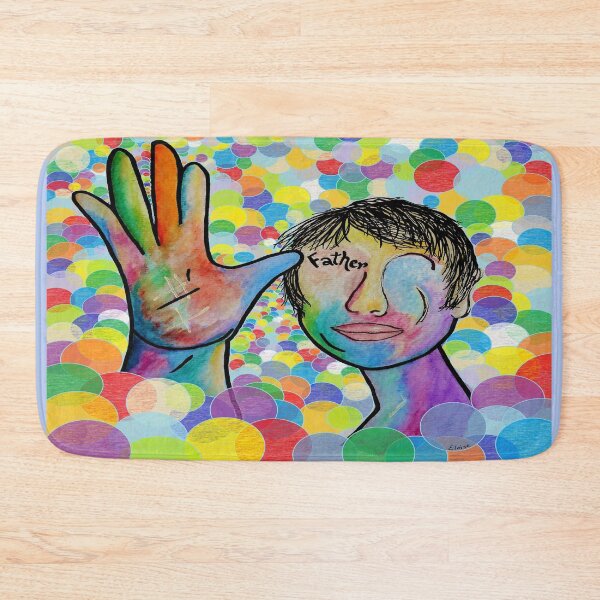 Item preview, ASL Father on Bright Bubble Background designed and sold by EloiseArt.