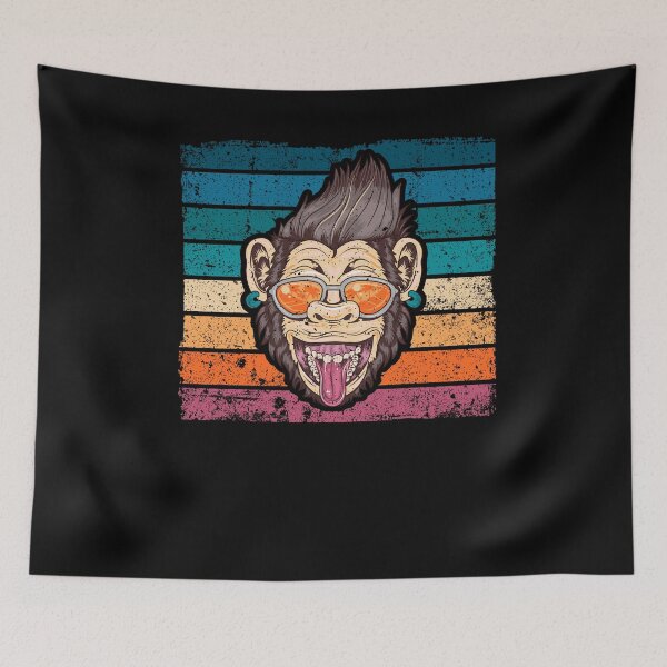 Item preview, Monkey with Sunglasses Retro Vintage designed and sold by Shirt-Designs.