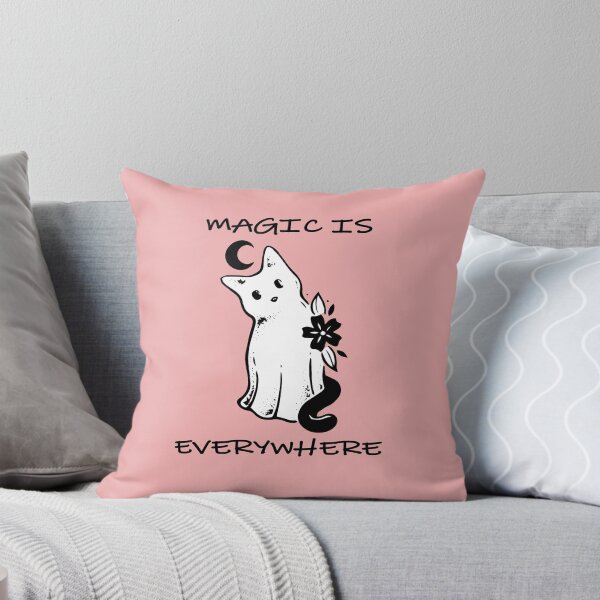 Item preview, magic is everywhere kawaii ghost cat, witch kitty designed and sold by XXgooddeedXX.