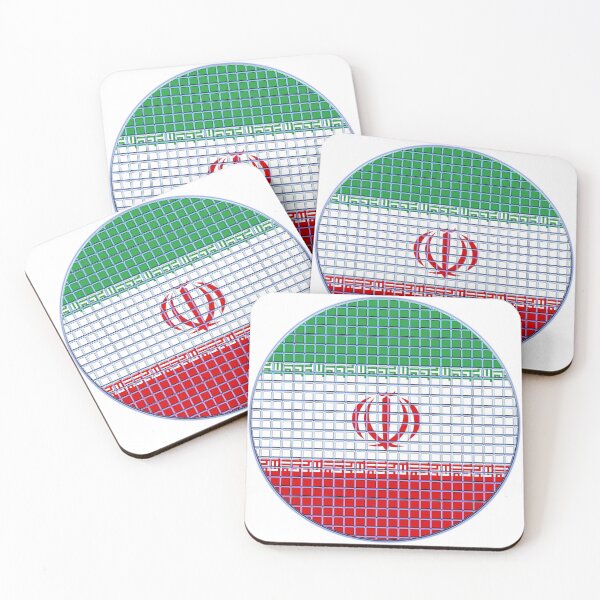 Item preview, Iran Flag Rounded - Squares Pixel  designed and sold by MoonElite.