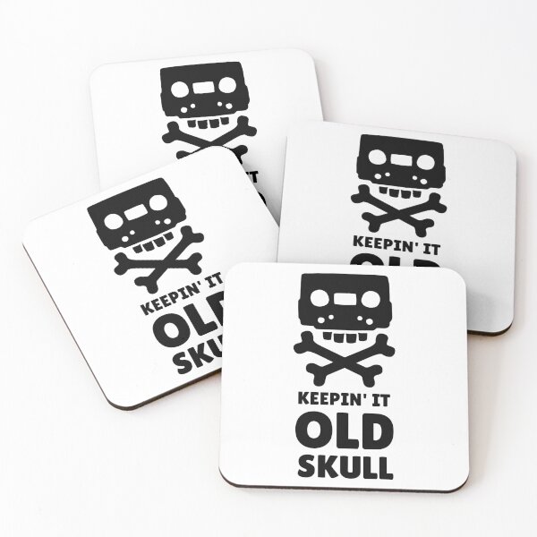 Item preview, Keepin It Old School - Cassette Skull - Black designed and sold by tapeisdamessage.