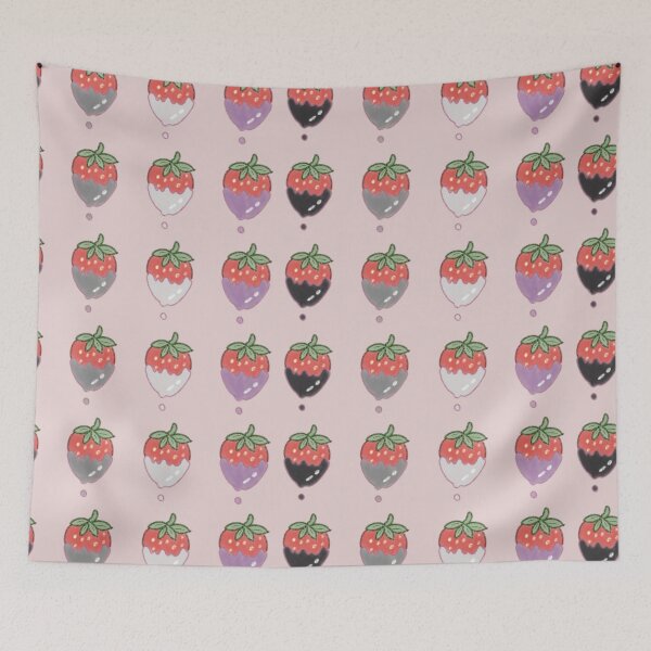 Item preview, Purple, White, Gray, and Black Candy-Coated Strawberries designed and sold by shahdraws.