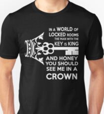 Moriarty Key Quote - White Text Unisex T-Shirt