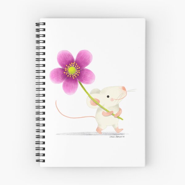 Item preview, Little mouse with an Anemone Flower designed and sold by julianamotzko.