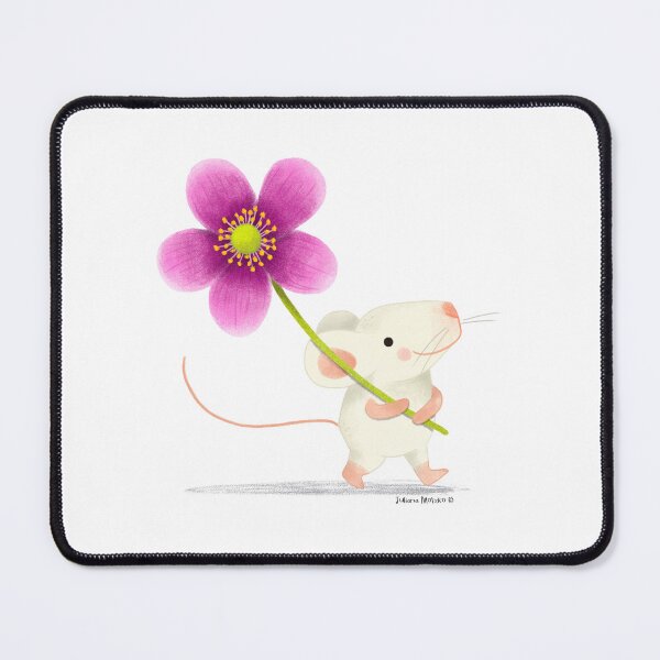 Item preview, Little mouse with an Anemone Flower designed and sold by julianamotzko.