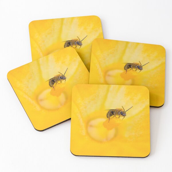 Item preview, bee in squash flower  designed and sold by sarahjeanphoto.
