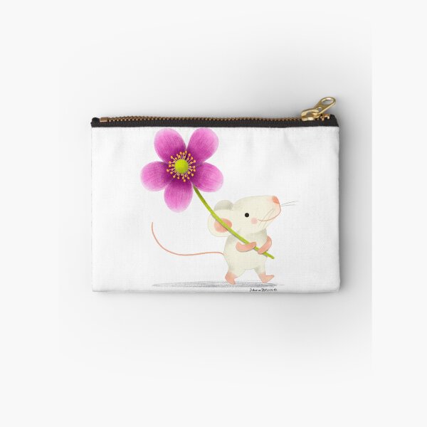 Item preview, Little mouse with an Anemone Flower designed and sold by julianamotzko.