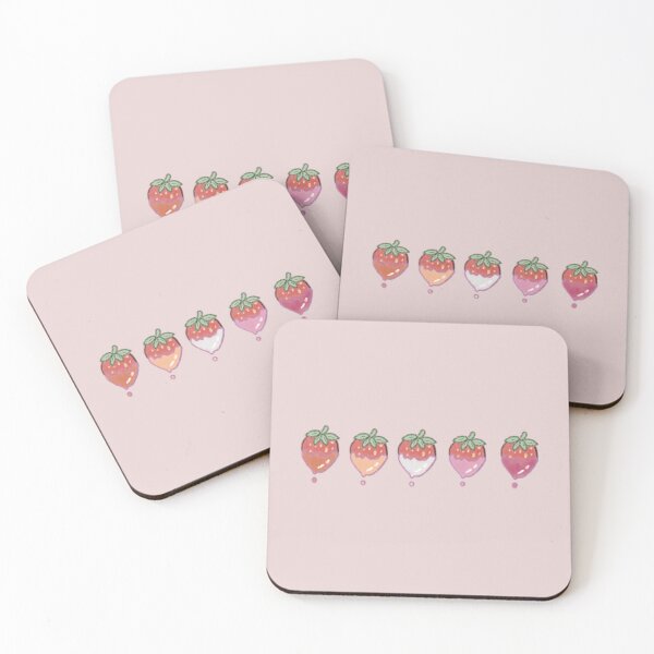 Item preview, Orange, White, and Pink Candy-Coated Strawberries designed and sold by shahdraws.