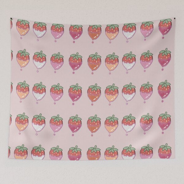 Item preview, Orange, White, and Pink Candy-Coated Strawberries designed and sold by shahdraws.