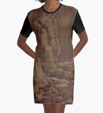 Sesshu Toyo Landscape of Four Seasons - Winter Graphic T-Shirt Dress