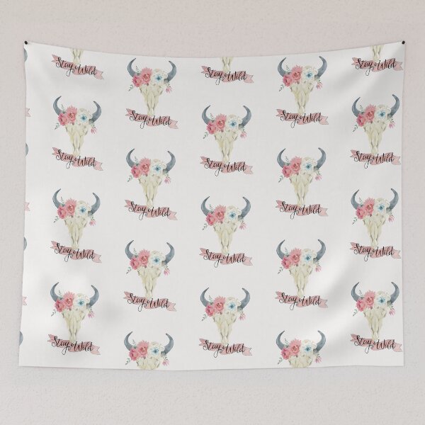 Item preview, Stay Wild Boho Steer designed and sold by NixieNoo.