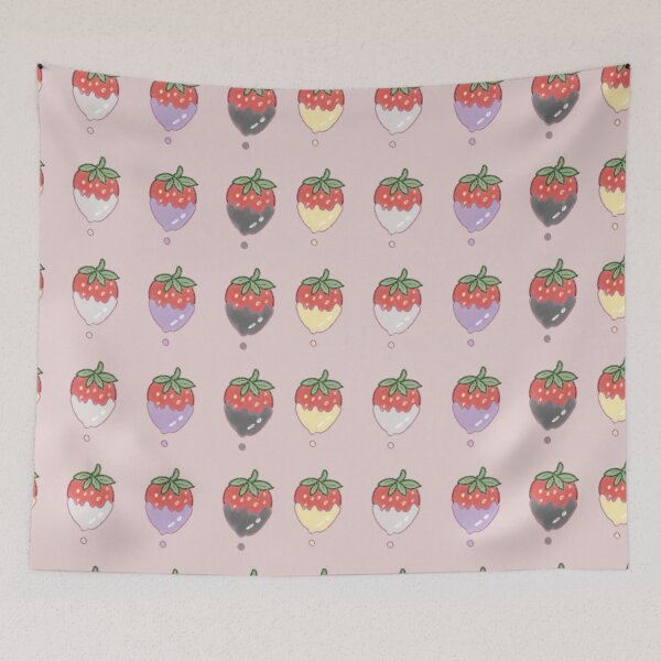 Item preview, Purple, White, Yellow, and Black Candy-Coated Strawberries designed and sold by shahdraws.