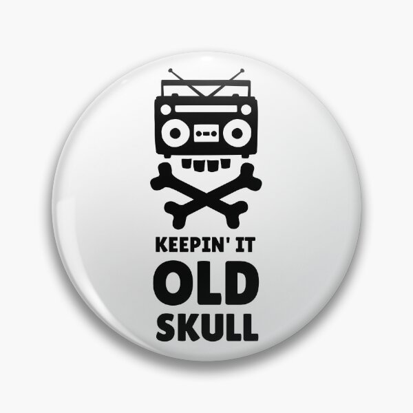Item preview, Keepin It Old School, Boombox Skull Design - Black designed and sold by tapeisdamessage.