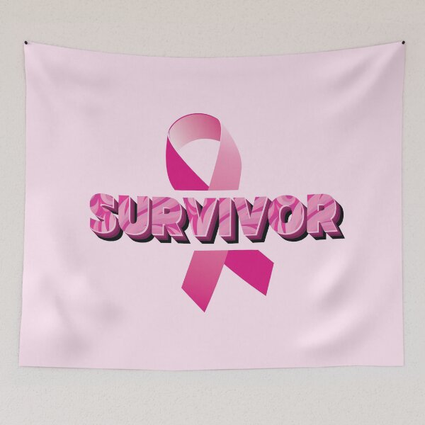 Item preview, Breast Cancer Survivor - Inspirational Pink Text Art designed and sold by Olivia Ossege.