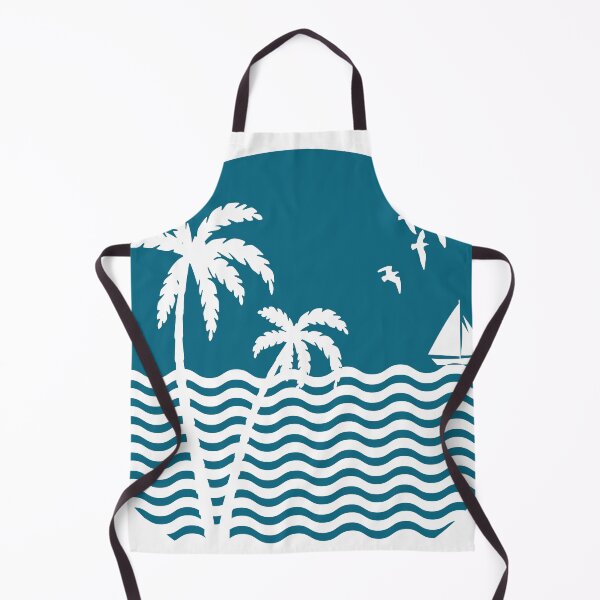 Item preview, beach with palm trees and blue ocean designed and sold by designer-02.