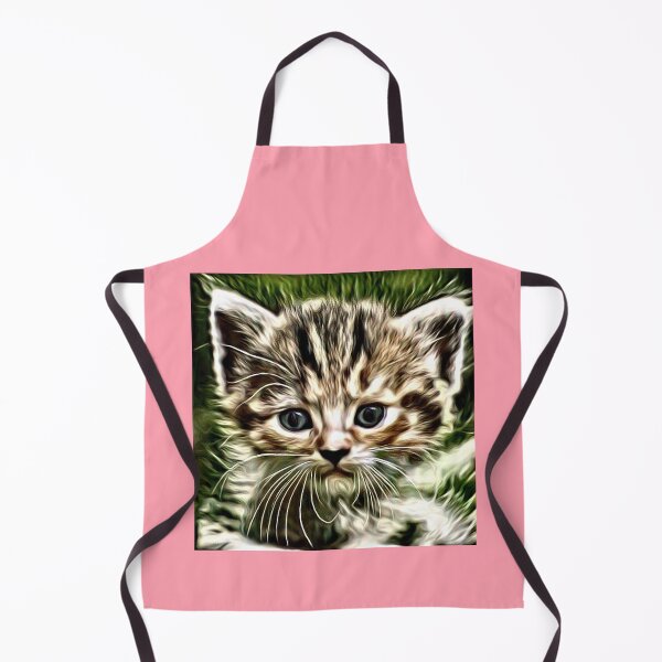 Item preview, Digital portrait of a worried kitten designed and sold by thalasson.