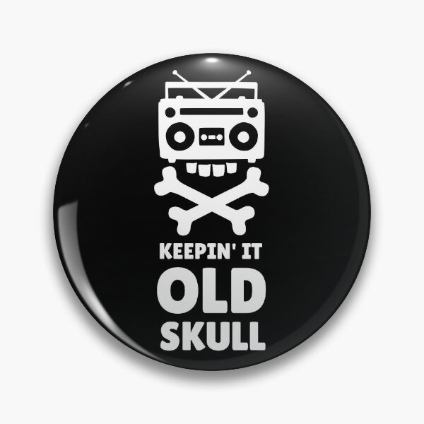 Item preview, Keepin' It Old School - Cassette Tape Skull - White designed and sold by tapeisdamessage.