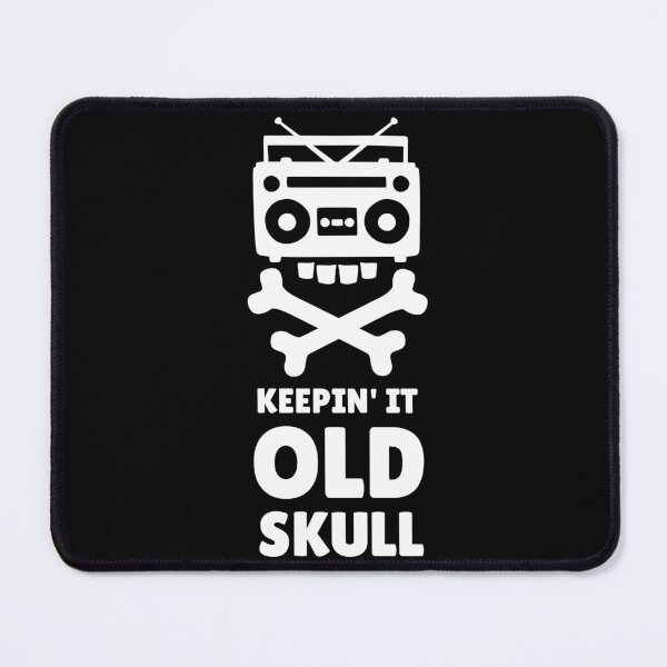 Item preview, Keepin' It Old School - Cassette Tape Skull - White designed and sold by tapeisdamessage.