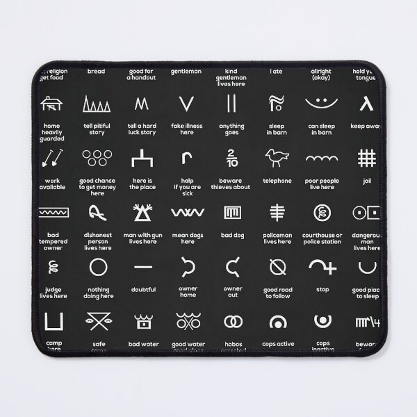 Item preview, Hobo Symbols (Black) designed and sold by SelentingArts.
