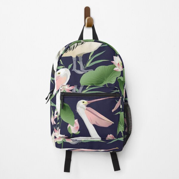 Item preview, ' Pelicans in Lotus flower pond ' designed and sold by MARYMAXMAC.