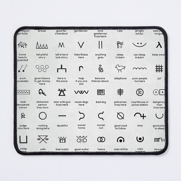 Item preview, Hobo Symbols (White) designed and sold by SelentingArts.