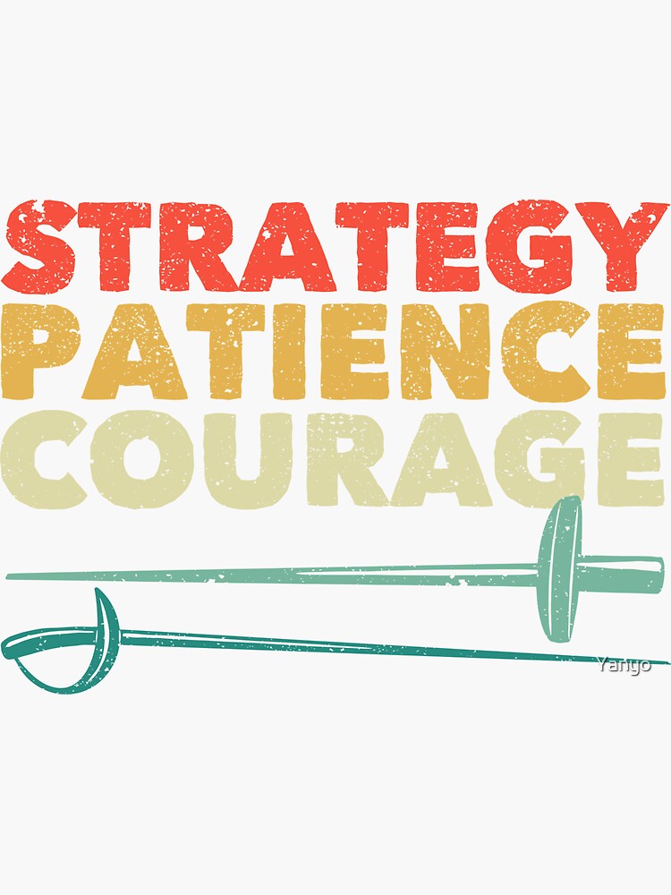 "Fencer foil epee saber fencing strategy" Sticker for Sale by Yanyo Redbubble