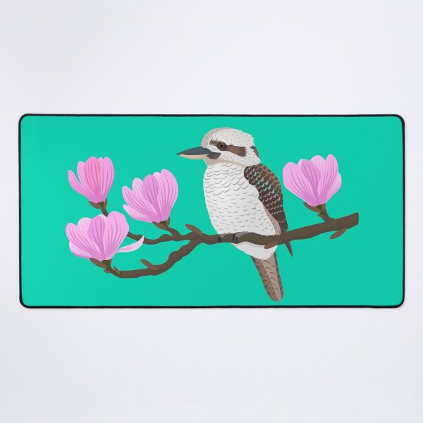 Item preview, Kookaburra bird in pink magnolia blossoms designed and sold by Tefra.