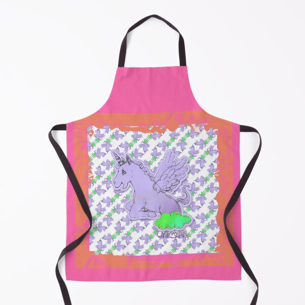 Item preview, Lila Unicorn Horse Popping Up From A Cloud (Original Drawing by ACCI) designed and sold by VanyssaGraphics.