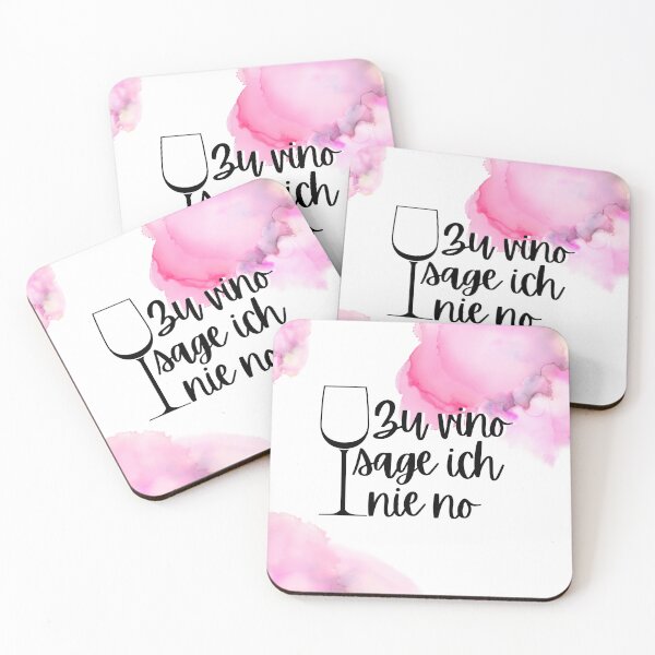 Item preview, zu Vino sage ich nie No | Funny Wine Lover Design german pink print designed and sold by AmphoraGhost.