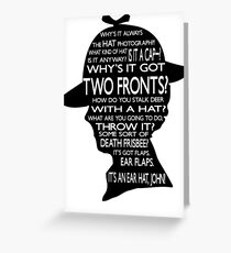 Sherlock's Hat Rant - Light Greeting Card