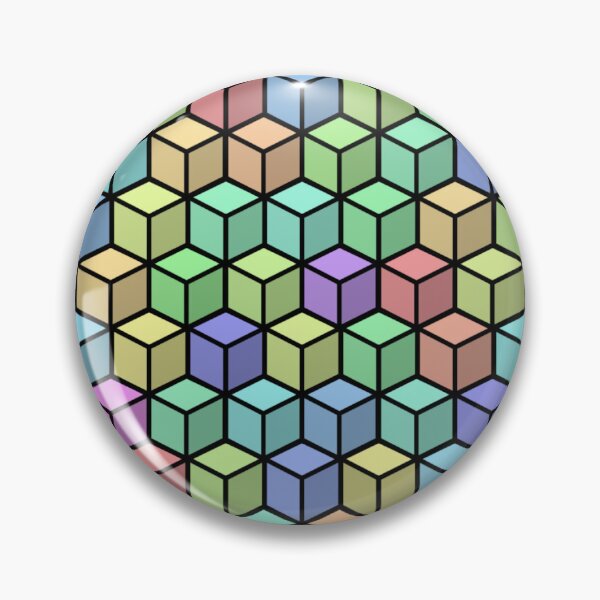 Item preview, Pastel Rainbow Cube Pattern designed and sold by ianablakeman.