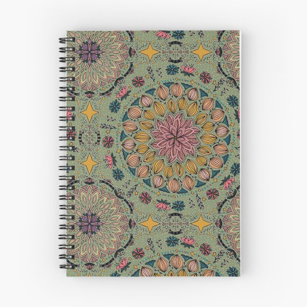 Item preview, Maximalist Folk Art Collection Mandala Moss Green designed and sold by Kristi Duggins.