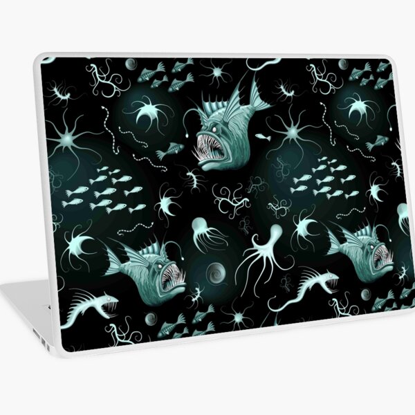 Fish Abyssal Monster on deep ocean zone Laptop Skin