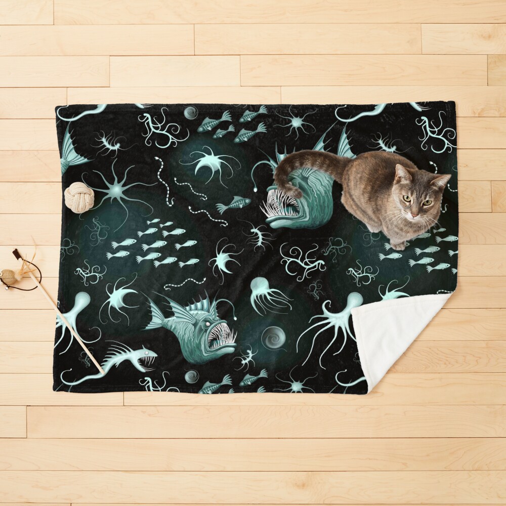 Vista previa del artículo con la obra «Manta para mascotas», diseñado y vendido por BluedarkArt.