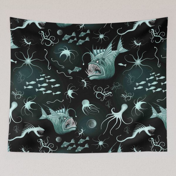 Item preview, Fish Abyssal Monster on deep ocean zone designed and sold by BluedarkArt.