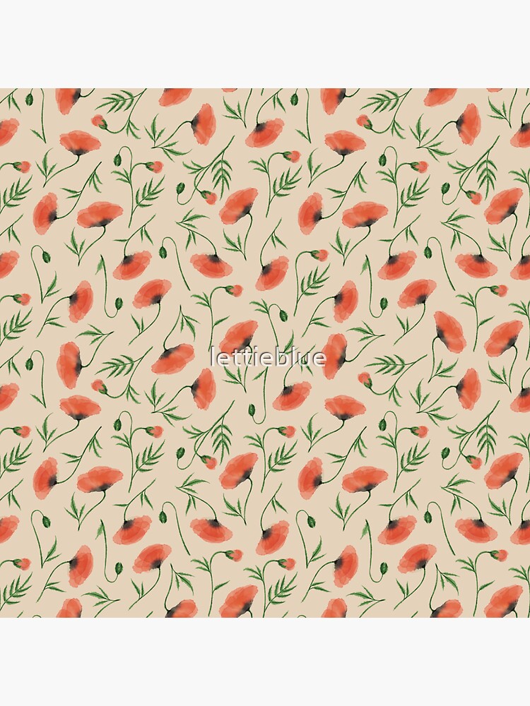Poppies pattern by lettieblue
