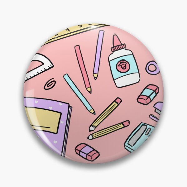 Item preview, School Supplies Pattern Pink designed and sold by Alexa Martin.