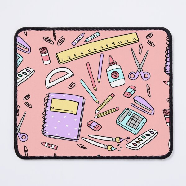 Item preview, School Supplies Pattern Pink designed and sold by Alexa Martin.