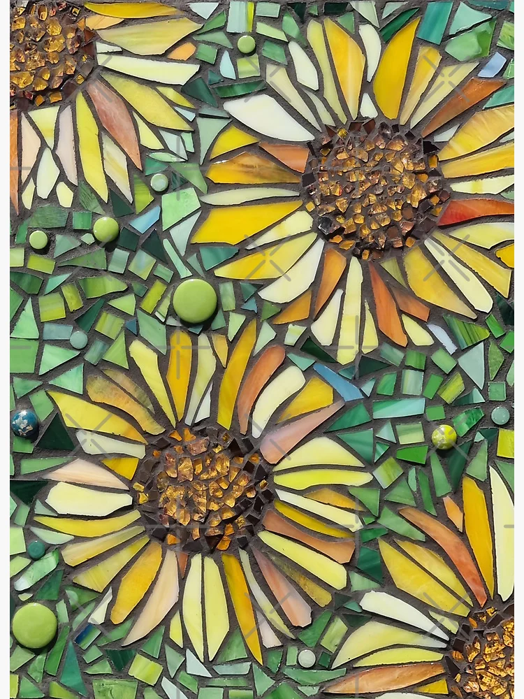 Sunflowers Stained Glass Pattern PES-118S