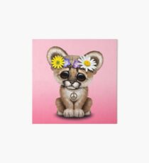 Cute Cougar Cub Hippie Art Board