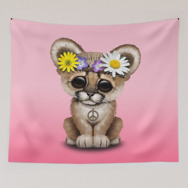 Item preview, Cute Cougar Cub Hippie designed and sold by JeffBartels.